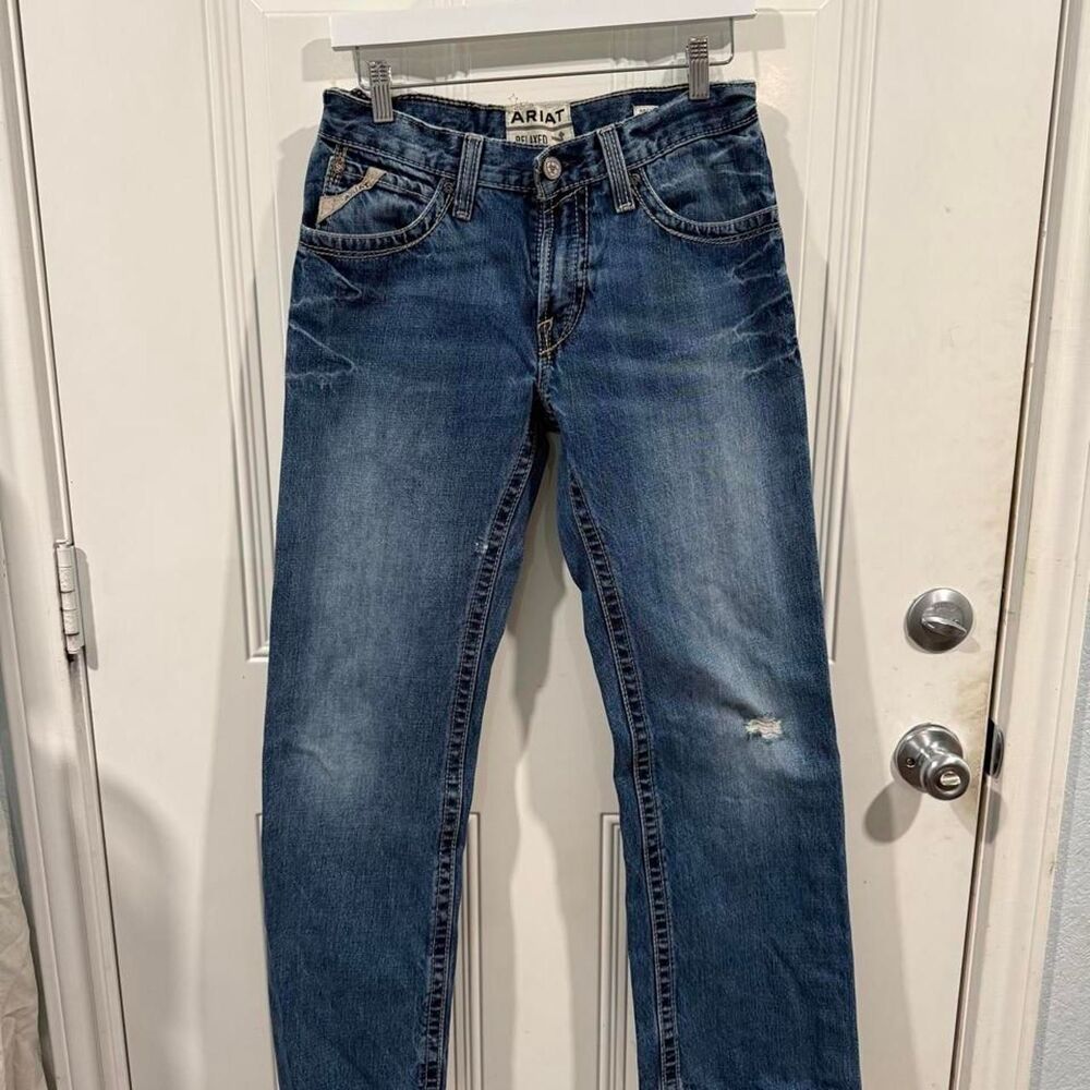 Ariat Men's Blue and Navy Jeans